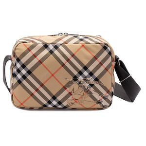 NEW BURBERRY CHECK TARTAN CROSSBODY MESSENGER ZIP BAG NWT AUTHENTIC